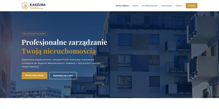 Widok strony internetowej Kaszuba